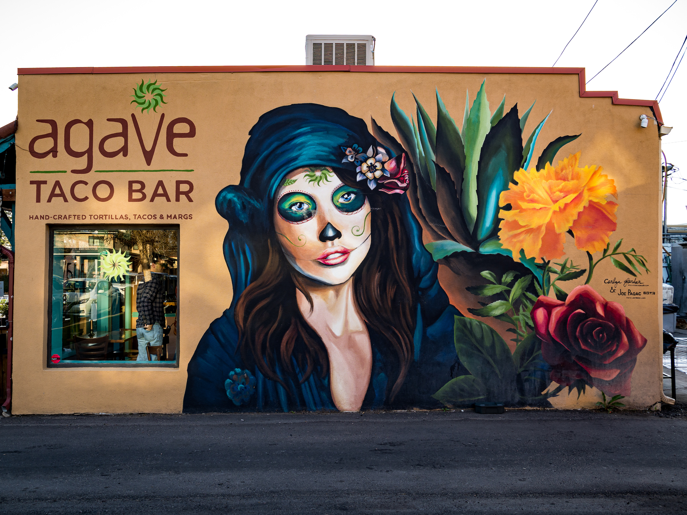 Agave Taco Bar graffiti mural